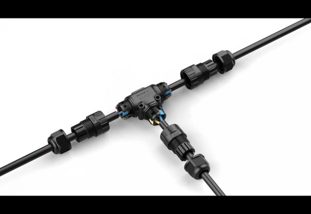 REAK様　windy and rainy Folding wire T-box 3-Way Waterproof Junction Box T-Connector Cable Range Ø0.17-0.39in