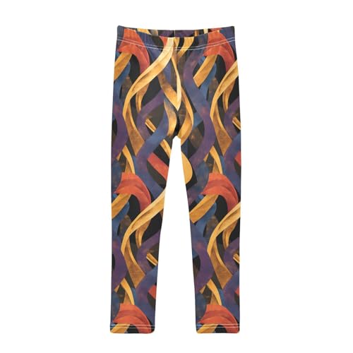 KLL Abstract Geometric Patterns Toddler Baby Girl Active Leggings Comfortable Full Length Dance Pants Sports