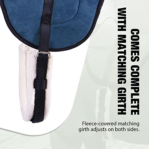 Image of Harrison Howard Equestrian Saddle Pad Horse Riding Pad Bareback Pad with Girth