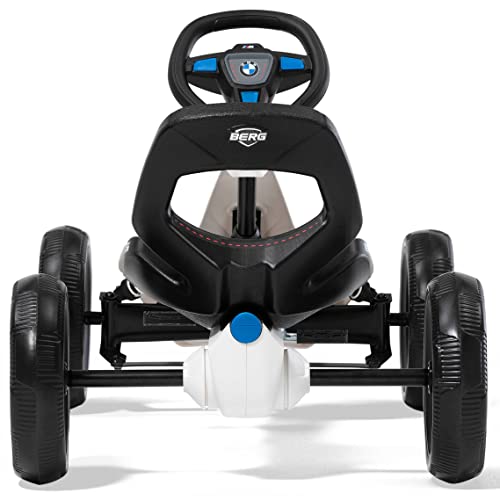 Berg Reppy Bmw Kids Go Kart - Pedal Go Kart For Boys & Girls - Kid's Pedal Vehicles With Soundbox & Adjustable Seat - Pedals Cars For Kids - White Ride-On Children's Go Cart Racer For Ages 2.5-6 Years #TOP4