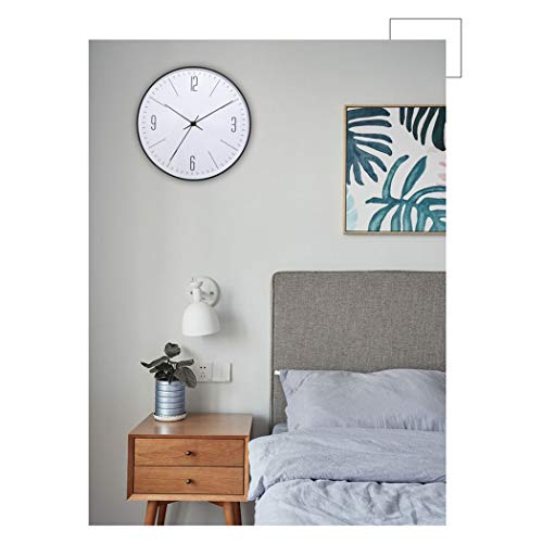Horloge murale quartz silencieux moderne noire pour bureau - 5
