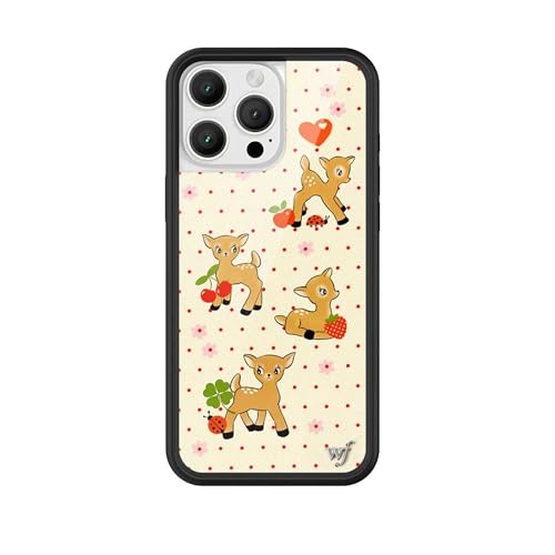 Image of Wildflower Cases - Compatible with iPhone 16 Pro Max | Protective Black Bumper, 6.5ft Drop Test Certified, Women Owned Small Business | Animals Fruit Floral Holiday Aesthetic Trendy | Oh Deer