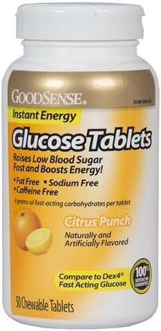 GoodSense Glucose Tablets, Citrus Punch, 50 Count