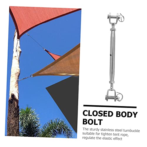 GLEAVI 3pcs Tornillo Tensor Cuerpo Cerrado Turnbuckle Acero Pulido Para Actividades al Aire Libre miniatura 3