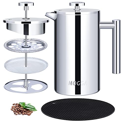 MOGGA 1000ml Stainless Steel French Press