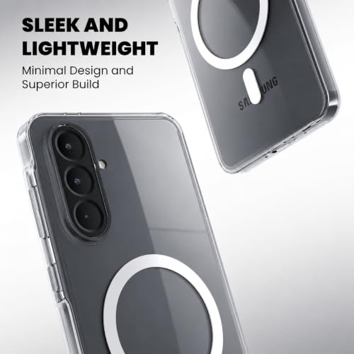 Image of DIZORO Crystal Clear Magnetic Compatible with Samsung A37 Back Cover case with Anti-Yellow (Compatible with Magsafe) Anti-Scratch | Shockproof Transparent Cover