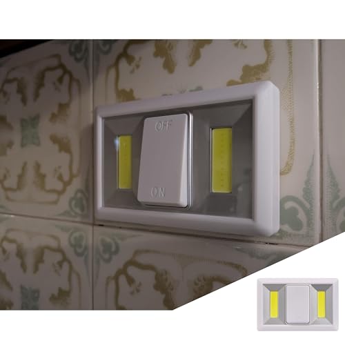 Aplique LED con interruptor integrado y funcionamiento independiente a pilas AAA en pack de 12 7