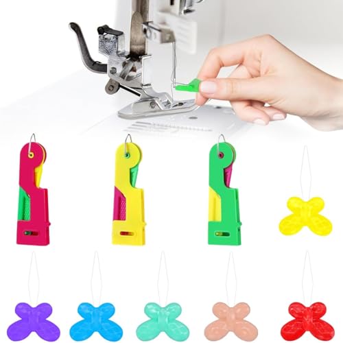 COYUN 9 Piezas Enhebrador Automático de Agujas, Juego de Agujas de Coser Avanzado, Costura a Mano y Máquina, Mini Enebradores de Agujas de Coser, Enhebrador de Agujas para Herramientas
