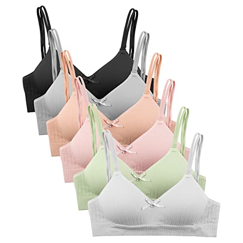 Curi Evis Teens Training Bras For Girls Big Kids Padded Sports Bra Adjustable Straps Cotton Ages 12-14 #TOP17