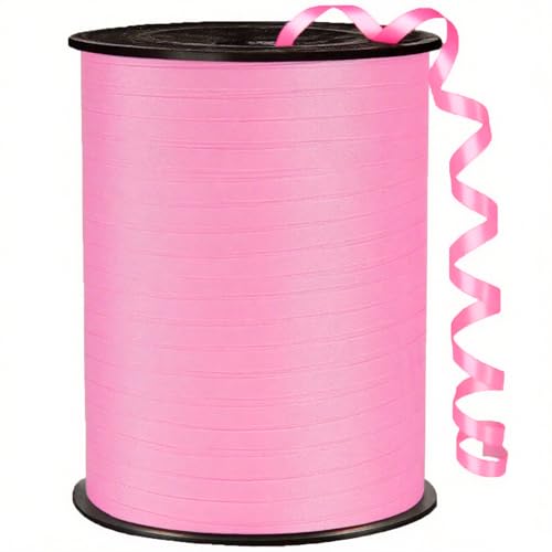 SXDMHYB Crimped Curling Ribbon500 Yard1/5 for Crafts Gift Wrapping Balloon String Baby Shower Parties & Festivals Florist Flowers (Pink)
