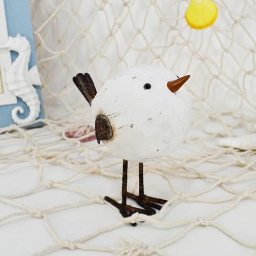 Wood-Bird-Statue-Standing-Seagull-Nautical-Decor-Coastal-Birds-Sculpture-Indoor-Outdoor-Animal-Figurine-Beach-Themed-Decoration-Rustic-Home-Art-for-Bedroom-Garden-S Wood Bird Statue Standing Seagull Nautical Decor Coastal Birds Sculpture Indoor Outdoor Animal Figurine Beach Themed Decoration Rustic Home Art for Bedroom Garden S
