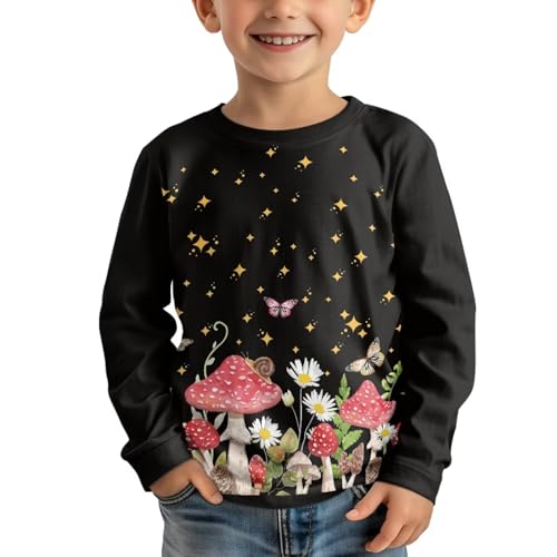 Image of Girls Basic Tee Shirts Outdoor Long Sleeve Shirt Winter Clothes Size 3-16 Top Fall Clothes Gift for Holiday