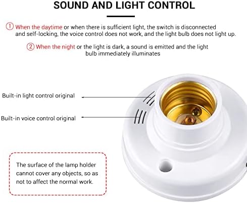 Miniatura 6 de Accesorios de iluminación 1 unid llevó la lámpara titular de la lámpara del sensor de movimiento infrarrojo PIR Control de sonido Base de la lámpara