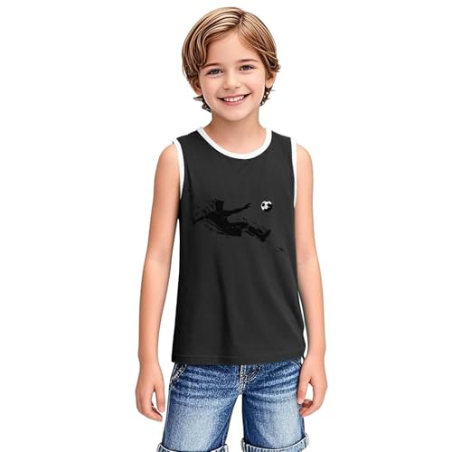 wodceeke Toddler Boys Girls Tank Tops Play Football Print Sleeveless Shirts Kids Summer Casual Workout Sports Vest4