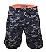 Produktbild ROCK-IT Apparel Boardshort für Herren im Camouflage Look I extra dünner Stoff, schnelltrocknend, ohne Innenhose I Perfekt zum surfen, Strand, Pool oder Freibad Camo Grau XL