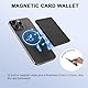 MPVWALT Magnetischer Kartenhalter für MagSafe-Wallet, Pop-Up schlanker Metall minimalistisches Kartenetui für das Telefon