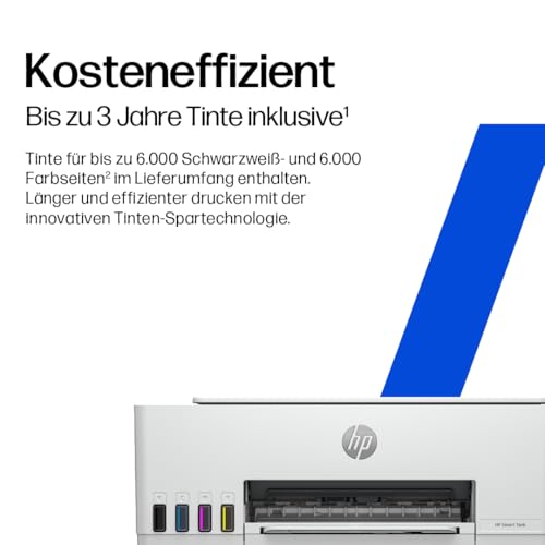 HP Smart Tank 5105 3-in-1 Multifunktionsdrucker (WLAN; Mobiles Drucken) – 3 Jahre Tinte inklusive, 3 Jahre Garantie, großer Tintentank, hohe Reichweite, Drucken in hoher Qualität – Bild 5