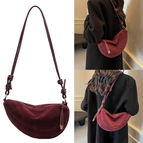 Women Bag Retro Crossbody Bag Trendy Dumplings Bag Large Capacity Shoulder Bag Ladies PU Leather Messengers Bag2