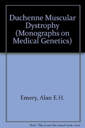 Amazon | Duchenne Muscular Dystrophy (Monographs on Medical Genetics ...