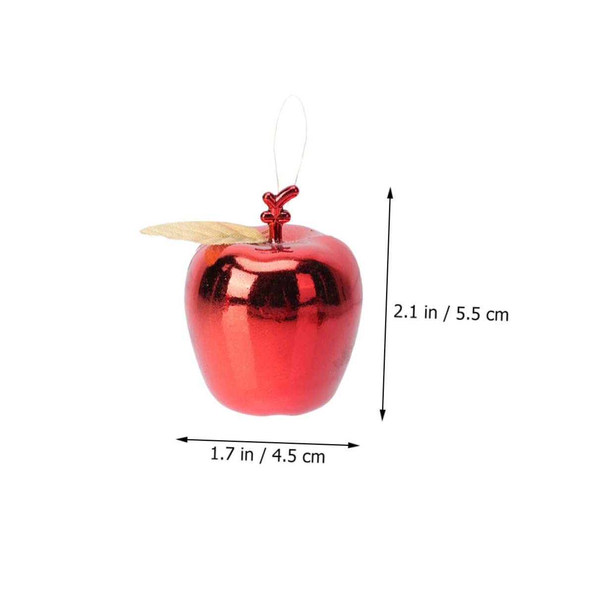 PRETYZOOM 90 STK Weihnachtsapfel-Anhänger Mini-Weihnachtsschmuck dekorative weihnachtskugeln Kinder weihnachtsdeko christbaumanhänger hochzeitsgeschenke Weihnachten hängende Requisite rot