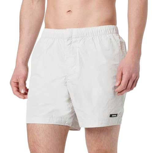 Calvin Klein Men’s Casual Tailored Swim Shorts with Elasticated Waistband, Beige (Light Cast), M