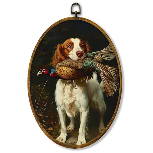 XPH Vintage English Springer Spaniel Oval Wall Art