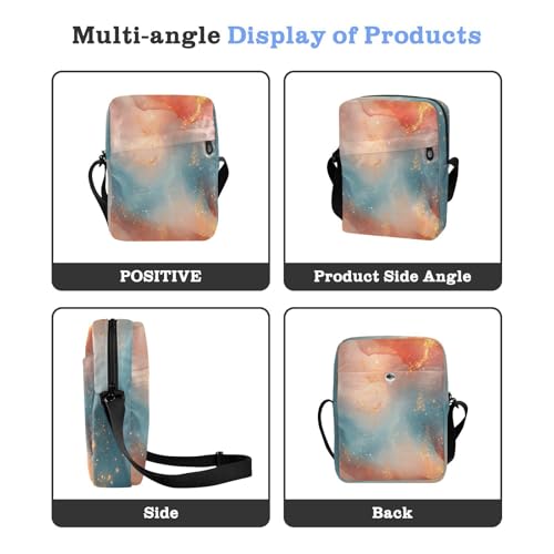 messenger bag for women Small Crossbody Bag For Women Womens Purse Cross Body Adjustable Strap for Travel Travel- Trendy Peach Turquoise Red4