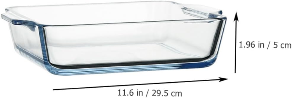 8-Inch Glass Pizza Baking Pan Dual Handles Microwave and Oven Safe Bakeware for Pizza Fish and Steak Reusable Kitchen Tool for Home Cooking