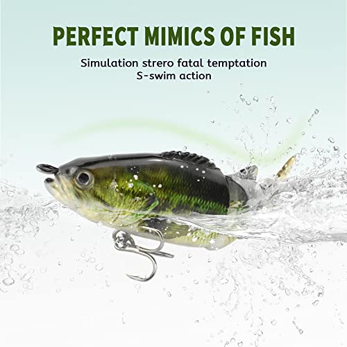 ODS Lure Glide Bait with PVC Tail Sinking Fishing Tackle Set for Bass Trout Shad Perch Pike (Set 1), M - Image 4