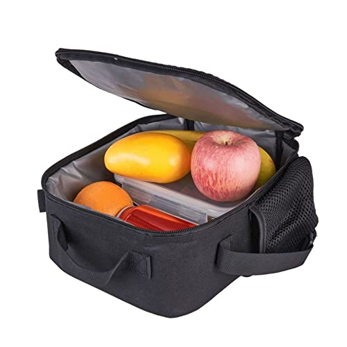 PrelerDIY Sunglasses Cat Lunch Box - Insulated Lunch Box for Kids Funny 3D Design with Side Pocket & Shoulder Strap Lunch Bag Perfect for School/Camping/Hiking/Picnic/Beach/Travel