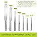 7-Piece Caulking Spatula Set, Stainless Steel Caulking Tool Kit with Comfort Grip for Bathroom, Kitchen Tile & Silicone Sealing (3/8