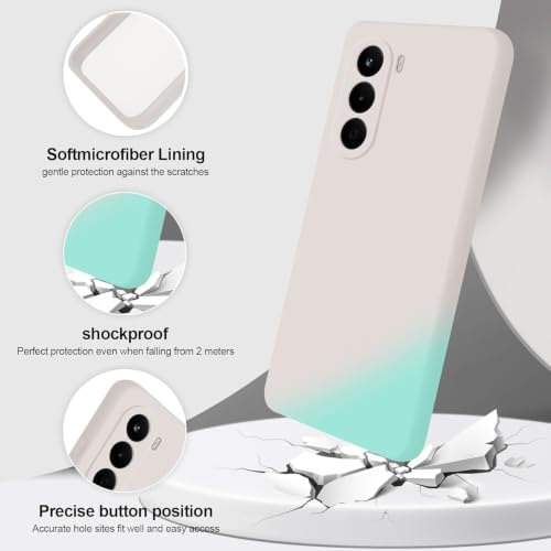 Image of DIZORO Microfiber Candy Compatible for Oneplus Nord ce6 lite 5G Smooth Touch Cushion Liquid Soft Silicone Gel Rubber Phone Case Non-Slip Full Body Protective Shockproof Back Cover - Stone