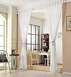 VIELFÄLTIG & VIELSEITIG: Mit dem einfachen schönen Look und 5 Farben eignet sich die Fenstergardine als Dekoration für Wohnzimmer, Schlafzimmer, Arbeitszimmer, Kinderzimmer, Balkon usw. Sie lässt sich auch mit unseren anderen Vorhängen kombinieren
