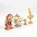 Enesco Disney Showcase Collection Tiny Beauty and The Beast Enchanted Objects Miniature Figurine Set- Set of 4 Resin Hand Crafted Painted Disney Mini Figurines Home Decor Statues, Various Size