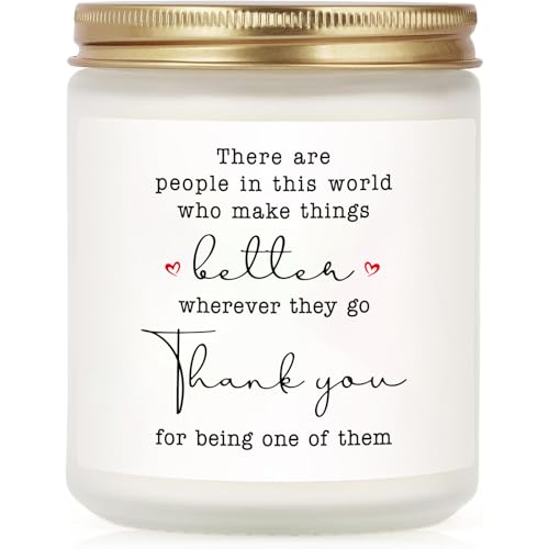Image of Thank You Gifts for Women, Retirement Gifts, Lavender Candle 7Oz