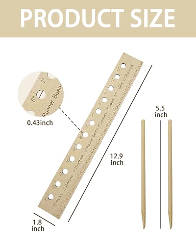 Regla y dibble de madera para jardinería miniatura 6