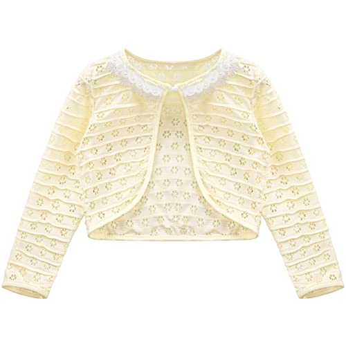 FEESHOW Big Girls Kids Long Sleeve One Button Bolero Shrug Cardigan Shug Birthday Party Pageant Dress Up3