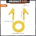 MECCANIXITY 4pcs 3.3ft Alligator Clip Test Leads, 15A Dual Alligator Clips with Wires for Multimeter Jumper Wire Industry Car Battery, Yellow