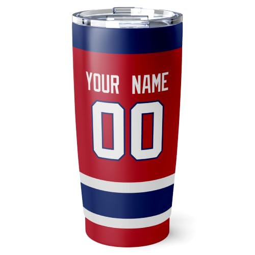 Image of ANTKING Montreal Tumbler 20oz Custom Name Number Travel Mug Gifts | Stainless Steel Insulated Coffee Cup for Men Women