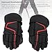 Asixxsix Ice Hockey Gloves, Nylon EVA Foam Breathable Roller Street Hockey Gloves, Lightweight Protective Equipment for Players for Youth, Junior (9inch)