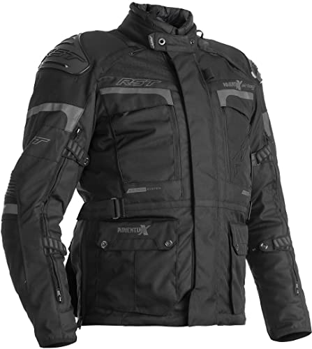 Veste airbag moto RST Adventure-X noire en textile taille M pour pilote de trail et enduro