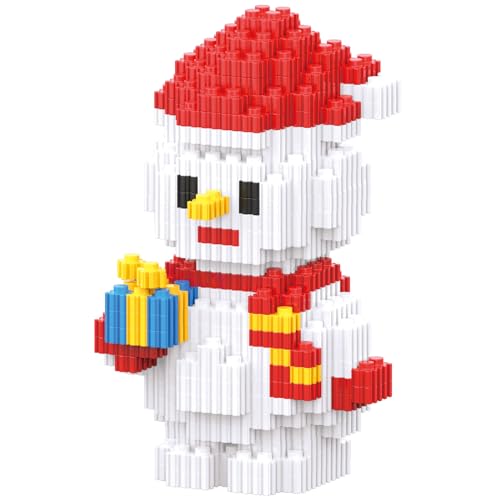 Image of 2023 Building Blocks Christmas Toys Snowman Micro Blocks Stacking Toy New Toys Holiday Present Box New Year Birthday Gifts for Kids 6-12 Years Old Girls and Boys (Snowman)