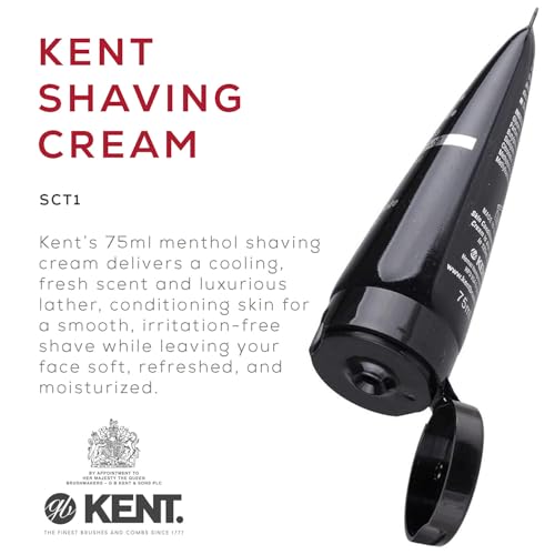 Image of Kent SCT1 Shaving Cream Tube for Smooth Cooling Menthol Shave Cream, No More Nicks, Cuts or Razor Burn, Perfect Size for Travel or Home, Great for Sensitive Skin and all Skin Types
