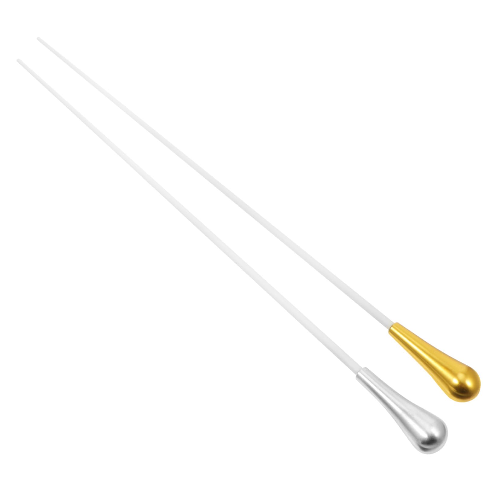 FUNOMOCYA 2pcs Conductors Set Music Supply for Orchestra Stage Theater Metal Plastic Steel Material Golden Silver