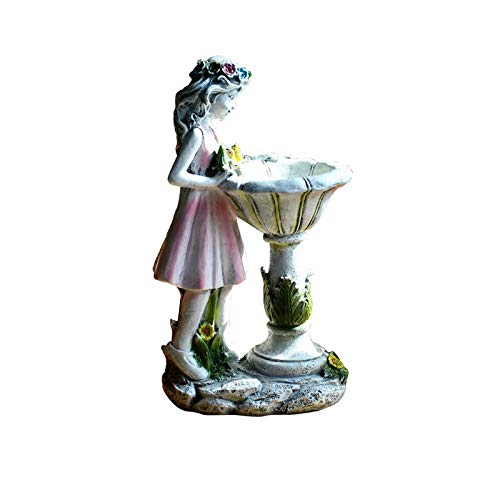 Ornement figurines de décoration statue ange fleur fée solaire, cadeau idéal pour cour et jardin