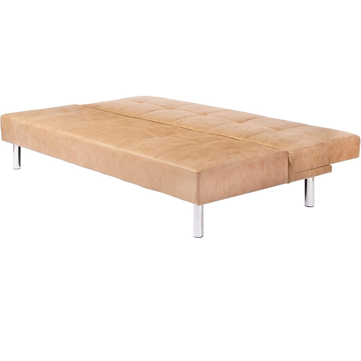 Somnia Descanso - Sofá Cama Clic Clac Tipo Libro de 3 Plazas Modelo Havel, Diseño Moderno, Práctico y Funcional, Acabado en Marrón Piedra