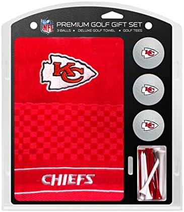 Team Golf Adult Unisex (3 Balls/12 Gift Set) NFL Embroidered Golf Towel 3 Golf Ball and Golf Tee Set, Multi Team Color, One Size US