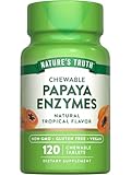 Nature's Truth Papaya Enzyme Chewable Tablets | 120 Count | Vegan, Non-GMO & Gluten Free Supplement for Digestion | Natural Tropical Flavor