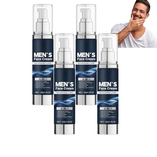 Crema facial 6 en 1 para hombres, crema hidratante antiedad con retinol, colágeno y ácido hialurónico, crema contra las manchas, crema para el saco de ojos, loción para después del afeitado y crema de