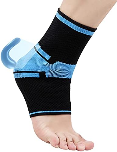 RYOQYUS Compression Ankle Brace With Silicone Gel Pad,Ankle Sleeve Support Foot Support Sleeves for Pain Relief from Plantar Fasciitis,Achilles, Reduce Foot Swelling & Prevent Ankle Injuries(S)